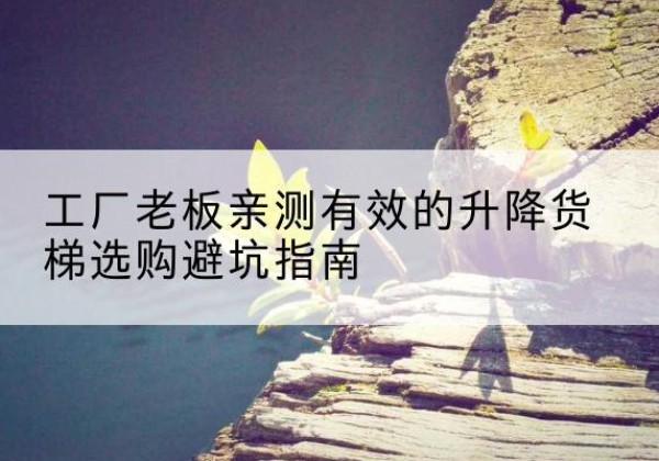 岑溪升降货梯怎么选-工厂老板亲测有效的升降货梯选购避坑指南
